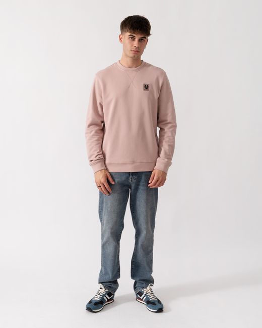 Belstaff Pink Logo Sweatshirt for men