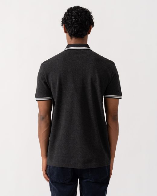 Boss Black Paddy Cotton-Piqué Polo Shirt With Contrast Logo for men