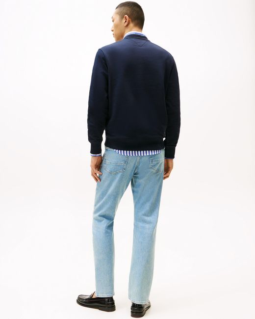 Tommy Hilfiger Blue Essential Terry Cotton Crew Neck for men
