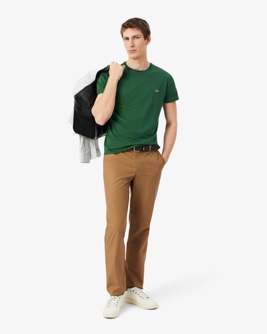 Lacoste Green Crew Neck Pima Cotton Jersey T-Shirt for men