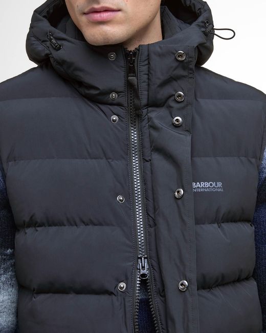 Barbour Blue Padley Puffer Gilet for men