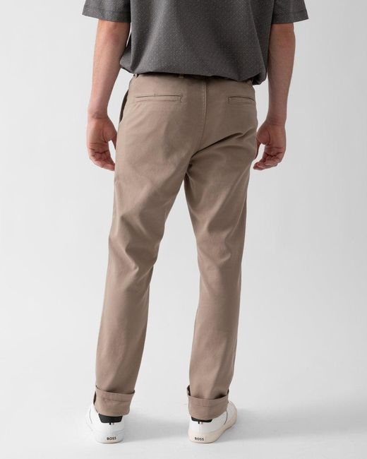 BOSS Slim Fit Chinos in Natural for Men Lyst UK