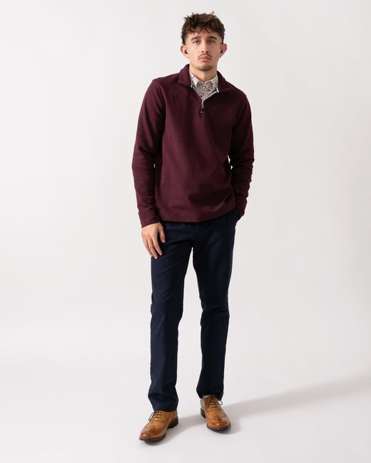 Ted Baker Red Actos 1/4 Zip Sweatshirt for men