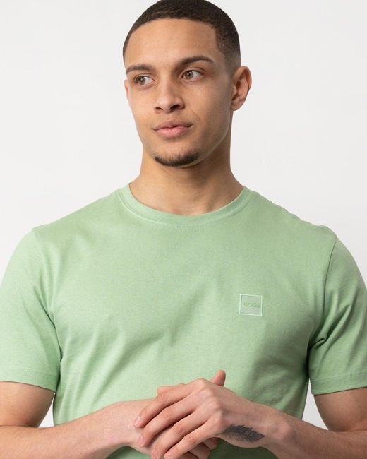 Boss Green Tales Cotton-jersey T-shirt With Logo Patch for men