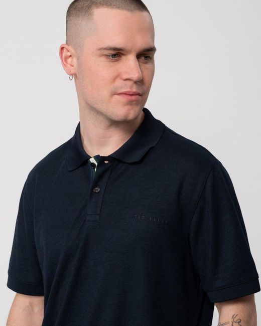Ted Baker Black Karty Short Sleeve Polo Shirt Size: L for men