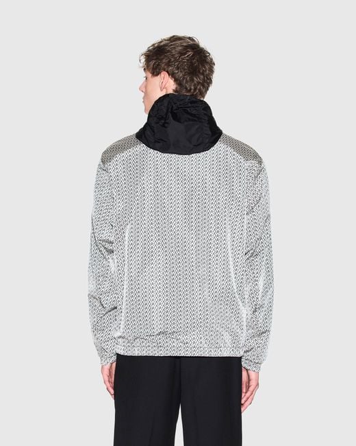 ARMANI EXCHANGE Gray Ax Pattern Reversible Jacket for men