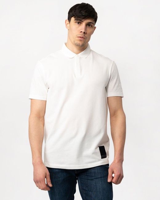 Armani Exchange White Milano Edition Polo Shirt for men