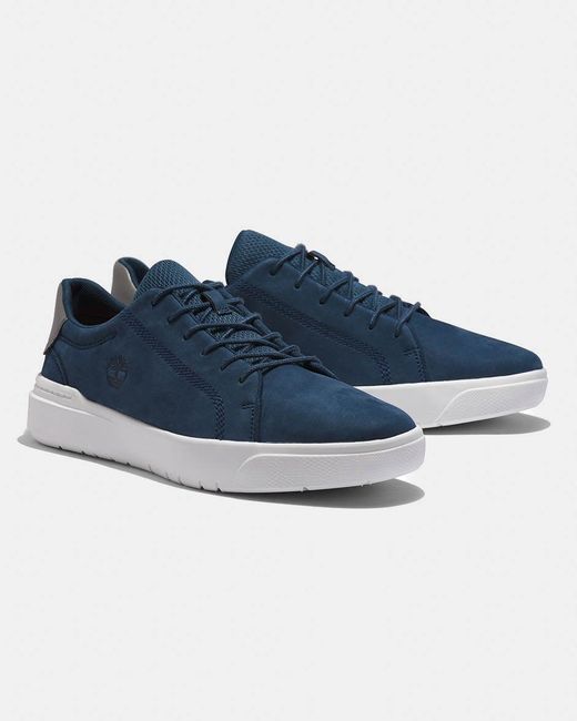 Timberland Blue Seneca Bay Lace Low Top Trainers for men