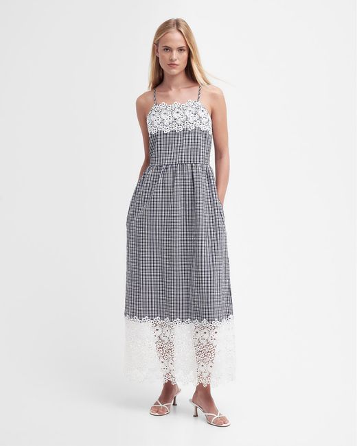 Barbour Gray Glamis Midi Dress