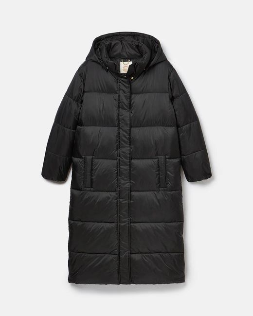 Joules Black Pitchside Long Padded Jacket