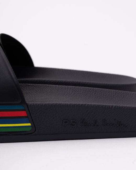 Paul Smith Blue Zed Sports Stripe Slides for men