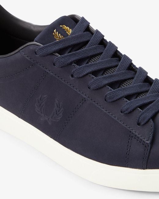 Fred Perry Blue Spencer Nubuck Trainers for men