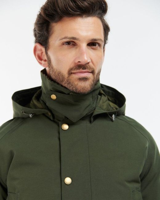 Barbour Green Winter Ashby Waterproof Jacket for men