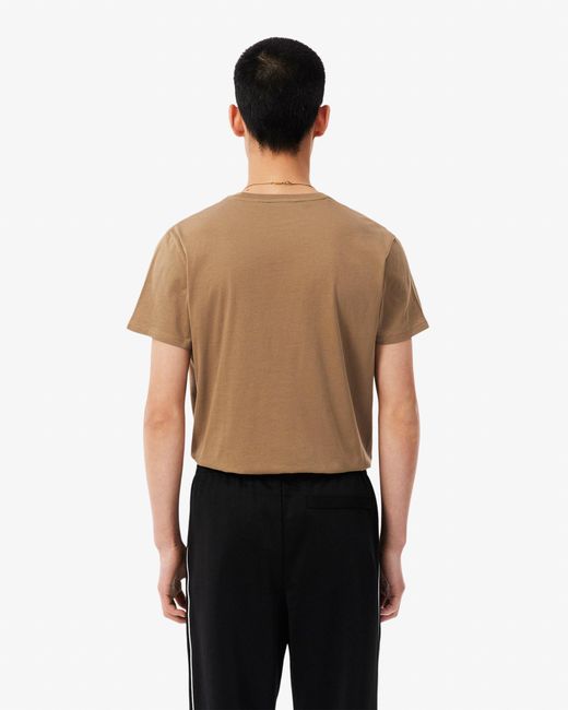 Lacoste Black Crew Neck Pima Cotton Jersey T-Shirt for men