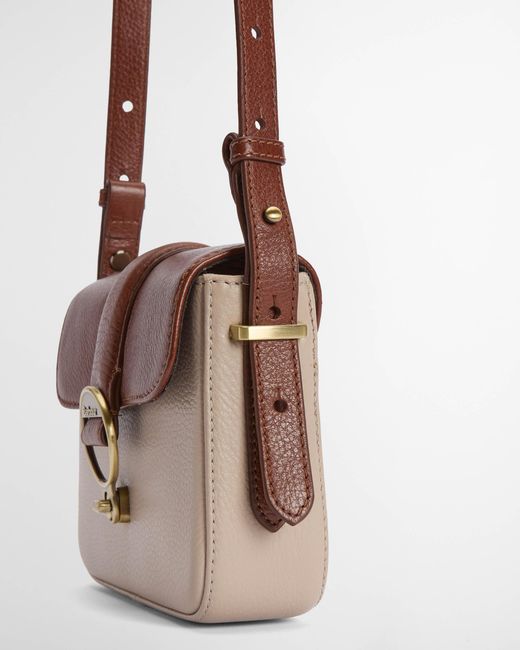 Barbour Brown Mini Rosa Leather Crossbody Bag