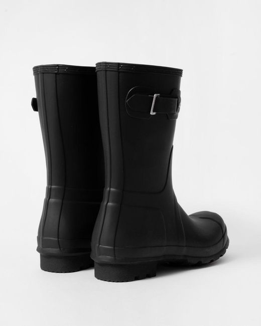 Hunter Black Original Short Wellies for men