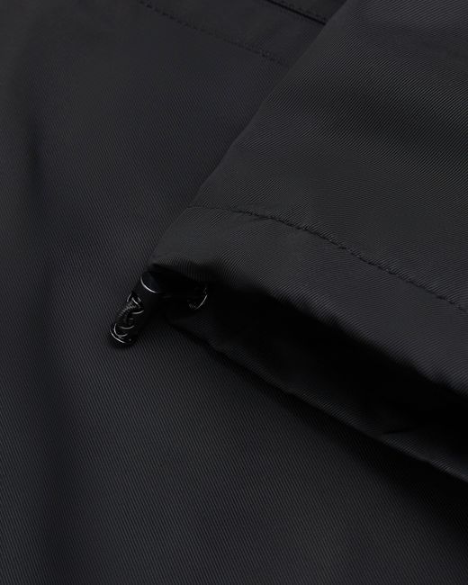 Ted Baker Black Basham Nylon Sateen Hooded Jacket for men