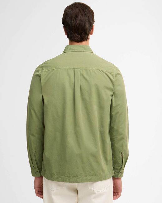 Barbour Green Glendale Zipped Overshirt for men