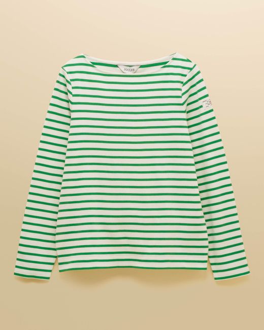 Joules Green New Harbour Striped Breton Top