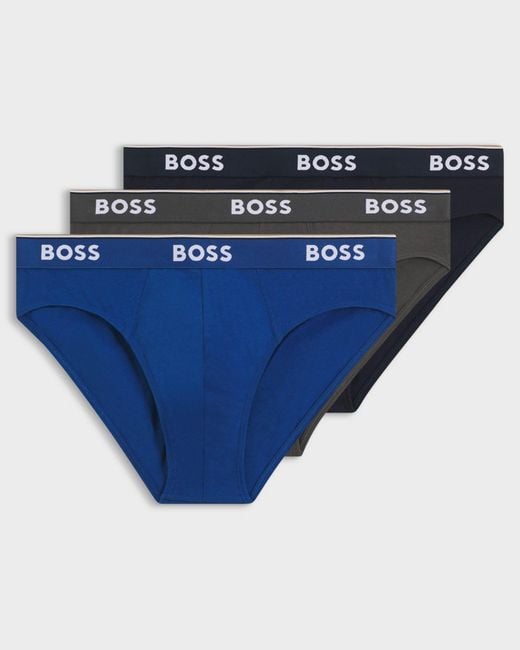 Boss Blue 3 Pack Power Briefs for men