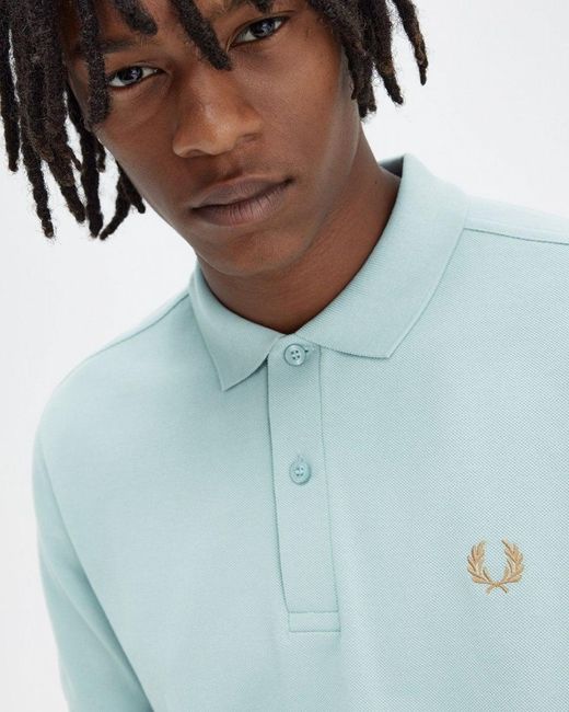 Fred Perry Blue Plain Signature Polo Shirt for men