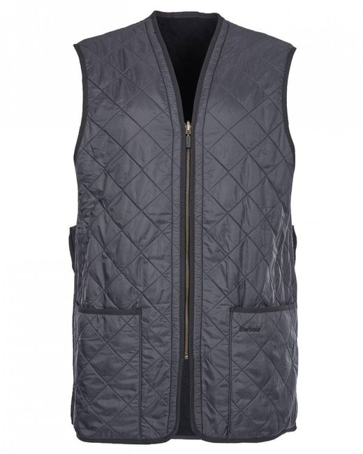 Barbour Blue Polarquilt Waistcoat/Zip-In Liner Size: L for men