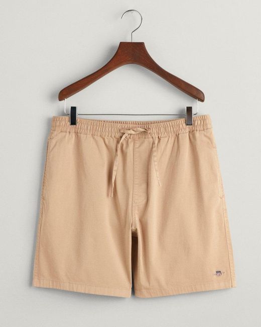 Gant Natural Drawstring Logo Shorts for men