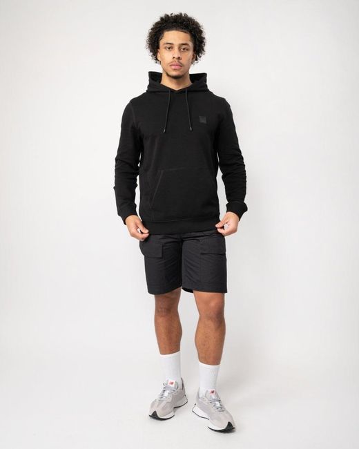 Boss Black Wetalk Pullover Hoodie With Logo Patch Nos for men