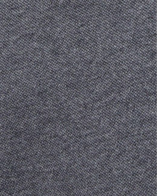 Barbour Gray Tartan Pique Polo for men