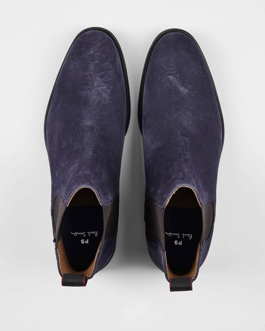 Paul Smith Blue Augustus Suede Boots for men