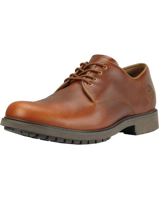 Timberland Brown Earthkeepers Stormbuck Plain Toe Oxford for men