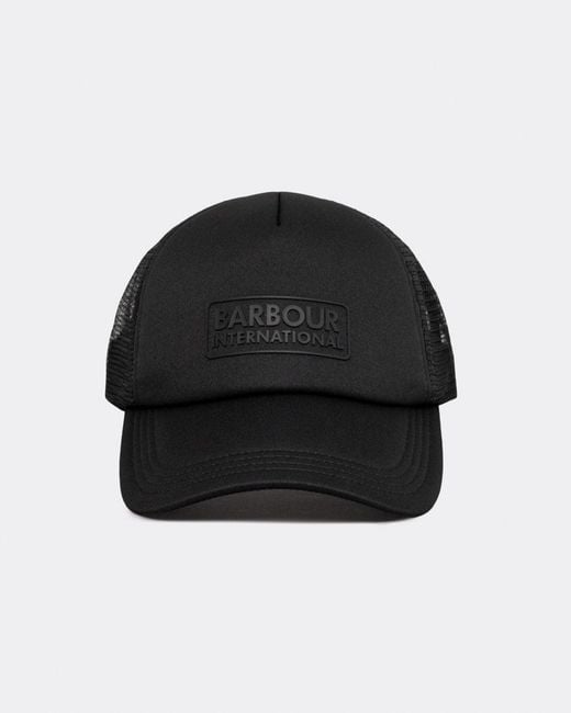 Barbour Black Heli Trucker Cap for men
