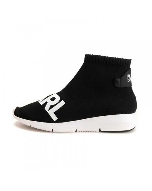 Karl Lagerfeld Vitesse Knitted Sock Trainers in Black | Lyst