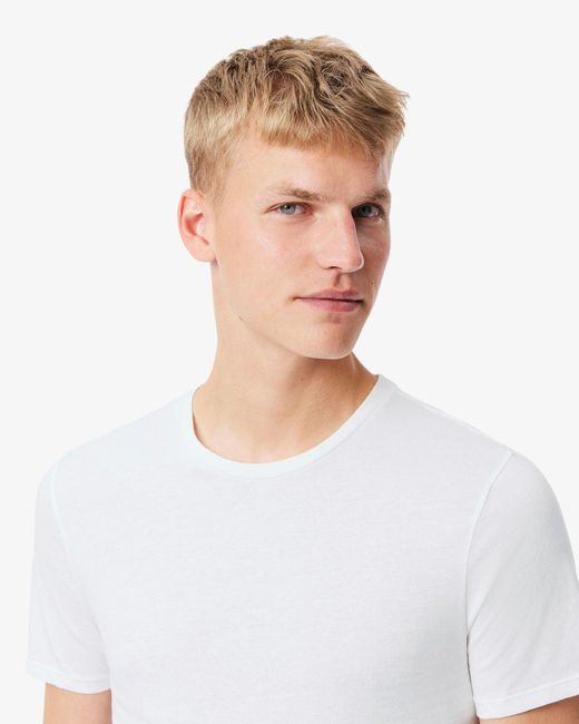 Lacoste White 3-Pack Plain T-Shirts for men