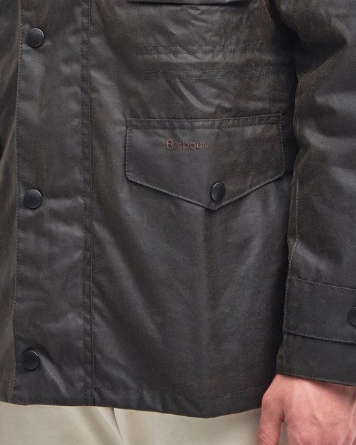 Barbour Gray Sapper Wax Jacket for men