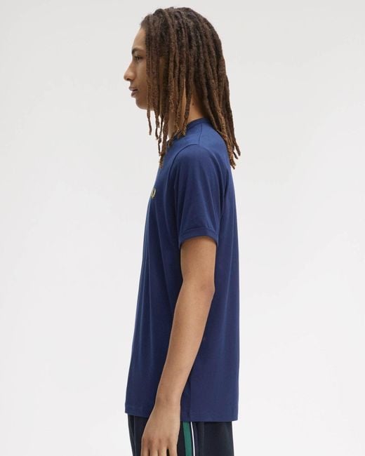 Fred Perry Blue Ringer T-Shirt for men