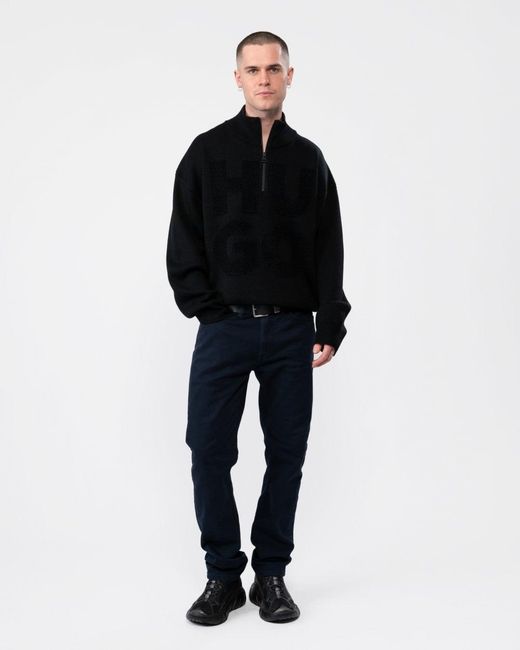 HUGO Black Sonel Sweater Size: L for men