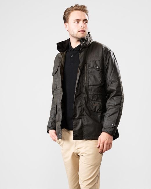 Barbour Black Sapper Wax Jacket for men