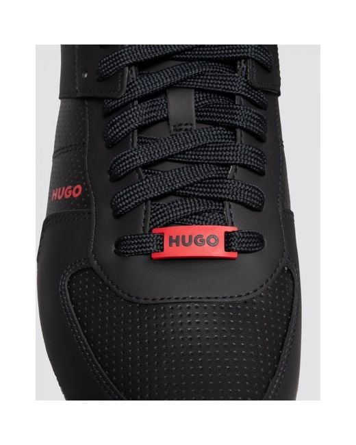 HUGO Multicolor Kilian_tenn Mixed-material Trainers With Bonded Leather And Perforations for men