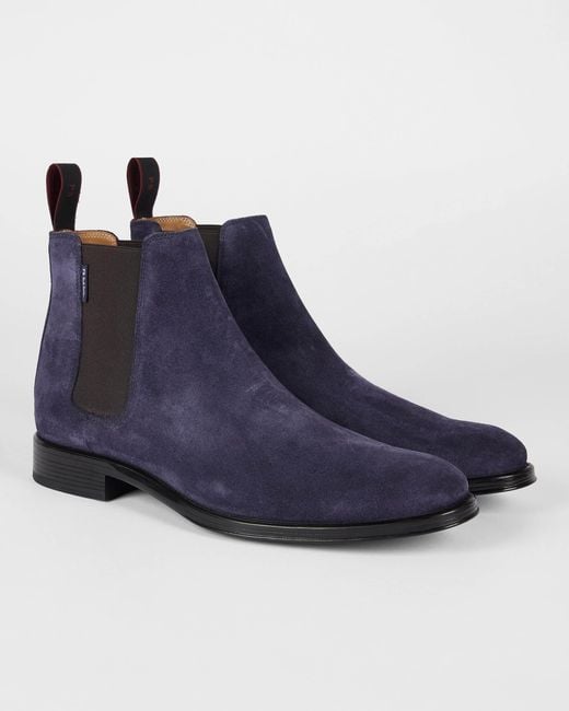 Paul Smith Blue Augustus Suede Boots for men