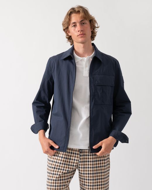Belstaff Blue Cargo Overshirt for men