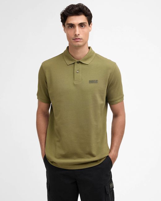 Barbour Green Essential Short Sleeve Polo for men
