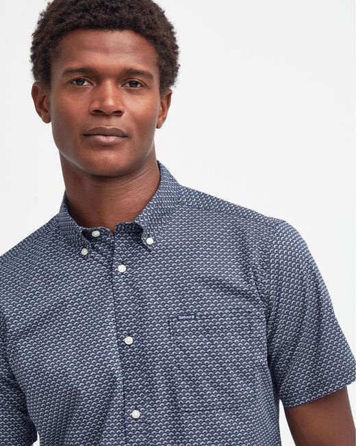 Barbour Blue Shell Tailored Shirt for men