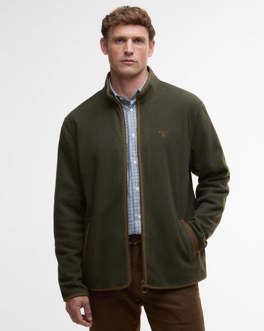 Barbour Green Harwood Zip Thru Fleece for men