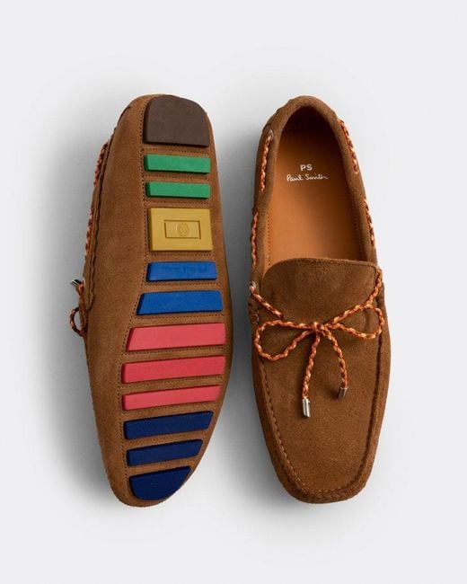 Paul Smith Brown Springfield Slip On Moccasins for men
