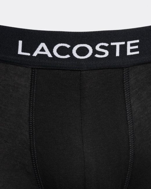 Lacoste Black 5-pack Stretch Cotton Trunks for men