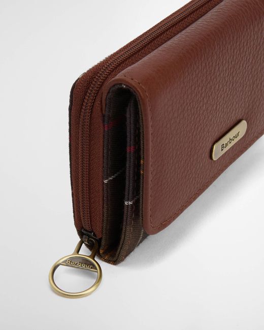Barbour Gray Rosa Leather French Purse