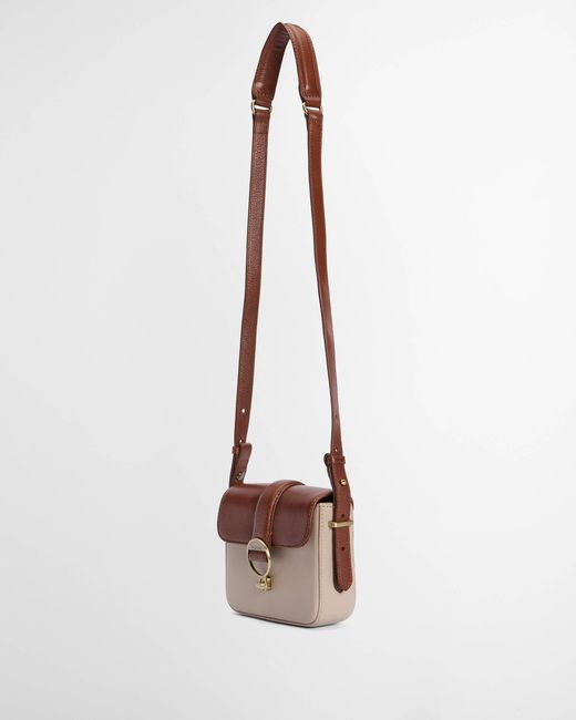Barbour Brown Mini Rosa Leather Crossbody Bag