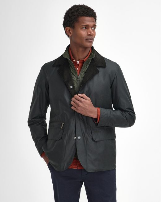 Barbour Craster Wax Jacket in Black for Men Lyst Canada