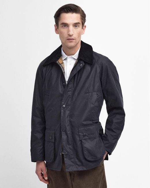 Barbour Blue Ashby Wax Jacket for men